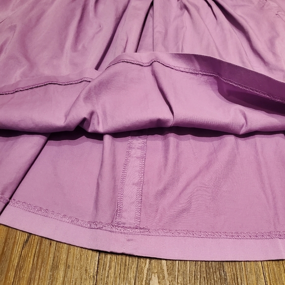 Nine West Purple Dress Mini Fit Flare Lavender Pockets Cotton Preppy Pastel 10 - Picture 7 of 9